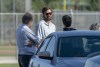 FILE - Andrew Miller, second from left, a member of the Major League Baseball Players Union executive subcommitee, arrives for the final day of negotiations to end the lockout before Major League Baseball's deadline, at Roger Dean Stadium in Jupiter, Fla., Monday, Feb. 28, 2022. Andrew Miller was hired by the Major League Baseball Players Association on Monday, July 1, as special assistant for strategic initiatives. (Greg Lovett/The Palm Beach Post via AP, File, File)
