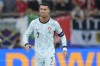 Portugal's Cristiano Ronaldo grimaces during a Group F match between Georgia and Portugal at the Euro 2024 soccer tournament in Gelsenkirchen, Germany, Wednesday, June 26, 2024. (AP Photo/Alessandra Tarantino)