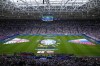 The teams line up before a round of sixteen match between England and Slovakia at the Euro 2024 soccer tournament in Gelsenkirchen, Germany, Sunday, June 30, 2024. (AP Photo/Ebrahim Noroozi)