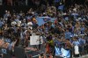 Fans cheer for New York FC after they defeated CF Montréal during an MLS soccer match, Wednesday, July 3, 2024, in New York. (AP Photo/Pamela Smith)