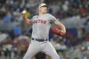 Boston Red Sox pitcher Nick Pivetta (37) aims a pitch during the first inning of a baseball game against the Miami Marlins, Thursday, July 4, 2024, in Miami. (AP Photo/Marta Lavandier)
