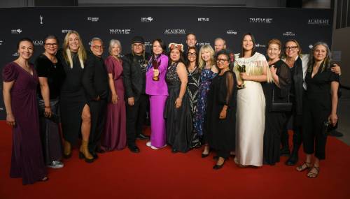 SUPPLIED PHOTO
                                The Little Bird cast and crew celebrate the TV show winning a record-breaking 13 awards at the 2024 Canadian Screen Awards in Toronto last month.