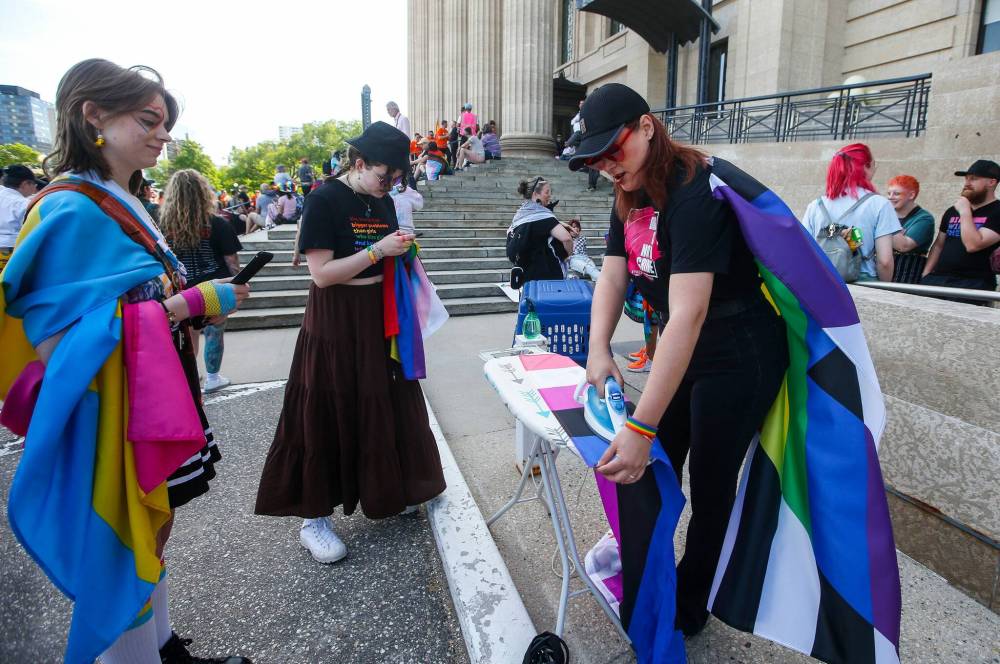 JOHN WOODS / FREE PRESS People attend the pride parade