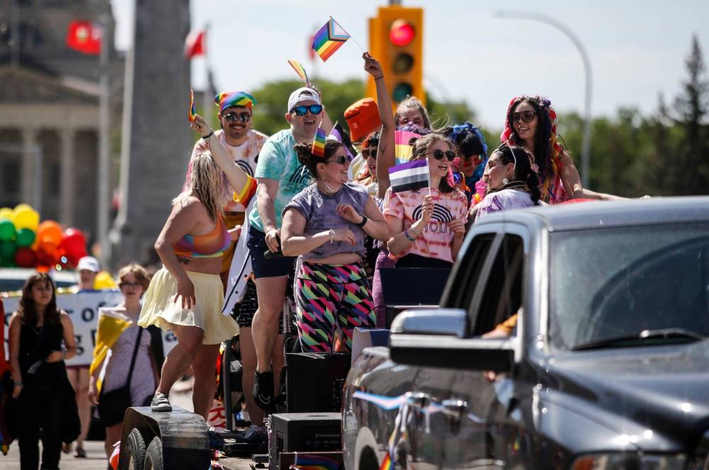JOHN WOODS / FREE PRESS People attend the pride parade