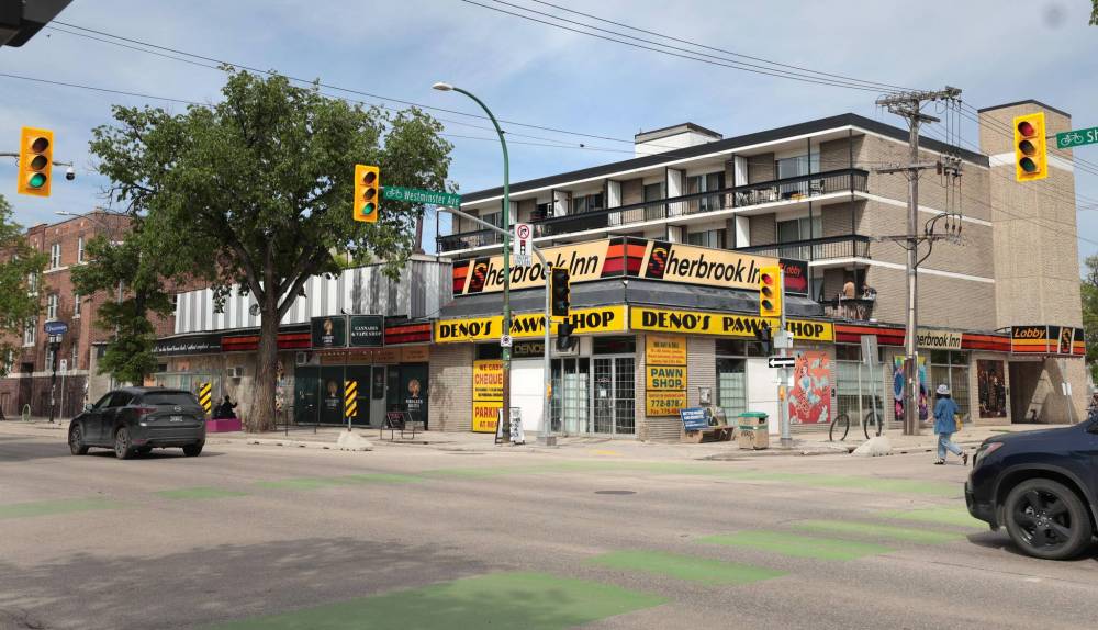 Ruth Bonneville / Free Press
Controversial West Broadway bar and beer vendor The Sherbrook Inn, has been closed since February.