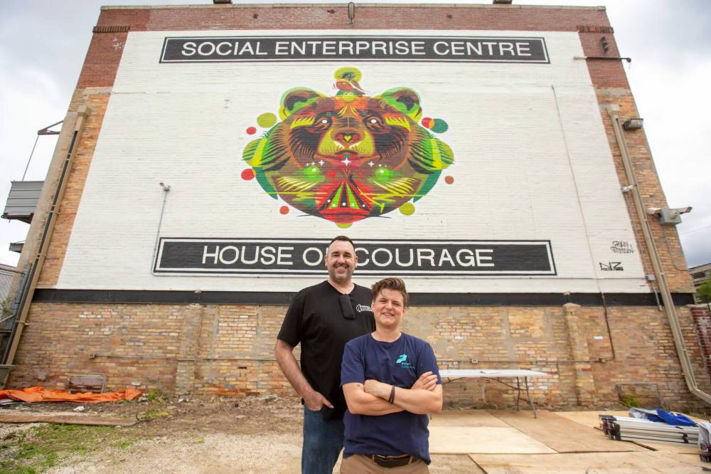 BROOK JONES / FREE PRESS
The Social Enterprise Centre which was founded in 2012 celebrated the 100th anniversary of the building that houses the organization in Winnipeg, Tuesday.