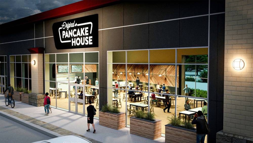SUPPLIED
Rendering of The Original Pancake House at 1170 Taylor Ave. If everything goes according to plan, it will open by the end of July.