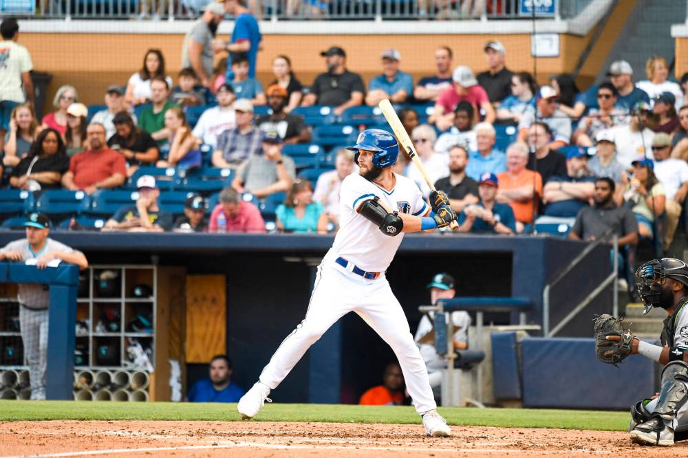 Kelly Teseny / Durham Bulls Baseball
                                Tristan Peters says it’s awesome to be playing with the Durham Bulls, the Tampa Bay Ray’s highest minor-league affiliate.