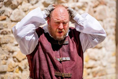 NIC ADAM / FREE PRESS
                                Joshua Beaudry plays the Jailor, a minor character in Othello but a leading man in Iago Speaks.