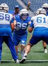MIKE DEAL / FREE PRESS
                                Jake Thomas says chemistry is developing between the verterans and newcomers on the Blue Bombers defensive line.
