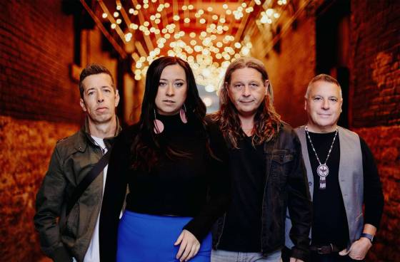 From left: Indian City core members Rich Reid, Gabrielle Fontaine, Jay Bodner and Lawrence (Spatch) Mullhall are releasing Tomorrow today at Blue Note Park. (Supplied)