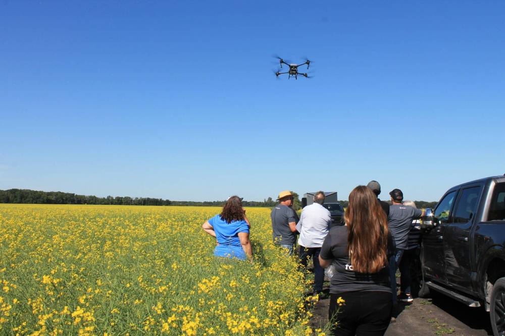 SUPPLIED An Innovation Farms drone demonstration showcasing how Geco’s technology works