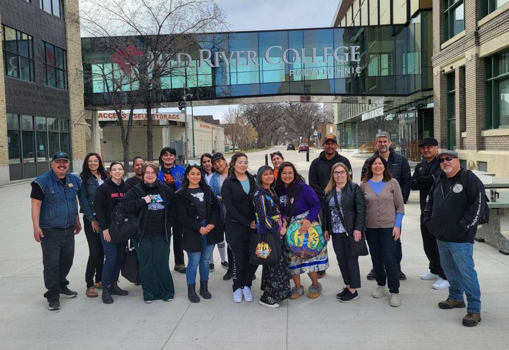 SUPPLIED
A class photo of the students in the most recent eight-week run of Red River College Polytechnic's introduction to Anishinaabemowin course.
