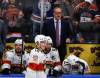Florida Panthers head coach Paul Maurice yells after a goal was disallowed during the second period of Game 6 of the NHL hockey Stanley Cup final against the Edmonton Oilers in Edmonton, Friday, June 21, 2024.THE CANADIAN PRESS/Jeff McIntosh