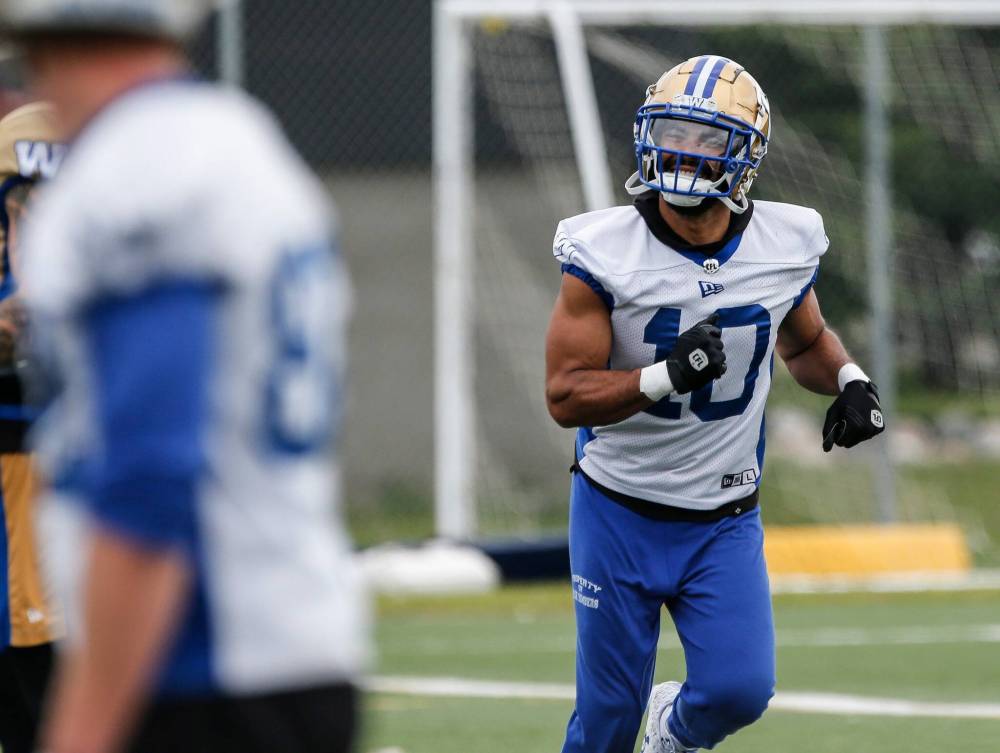 JOHN WOODS / FREE PRESS FILES
Winnipeg Blue Bombers’ Nic Demski finished last week’s loss to the B.C. Lions with a team-high eight catches for 94 yards.