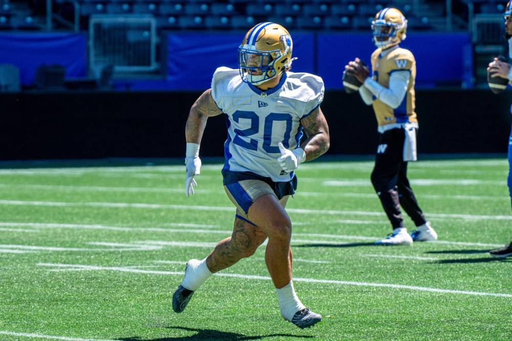 NIC ADAM / FREE PRESS Oliveira has yet to enjoy a full workload as his totals are 20 carries for 102 yards through two appearances.