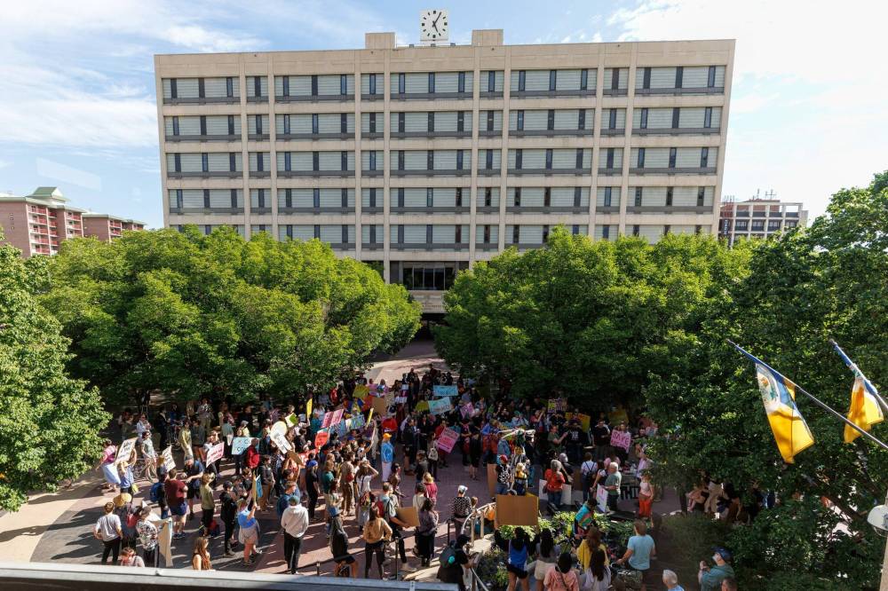 MIKE DEAL / FREE PRESS
                                The crowd swayed council to send the plan back to council’s executive policy committee for further review next month.