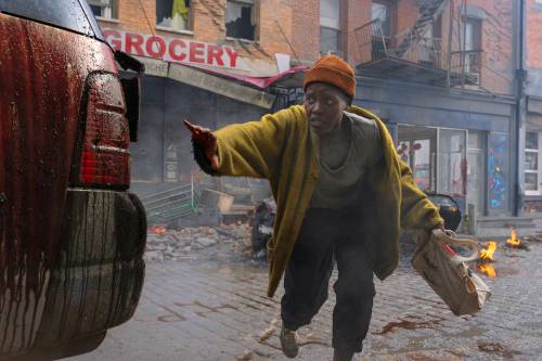 Gareth Gatrell/Paramount Pictures
                                Brilliantly expressive physical actor Lupita Nyong&rsquo;o dominates the screen like a silent film star in A Quiet Place: Day One.