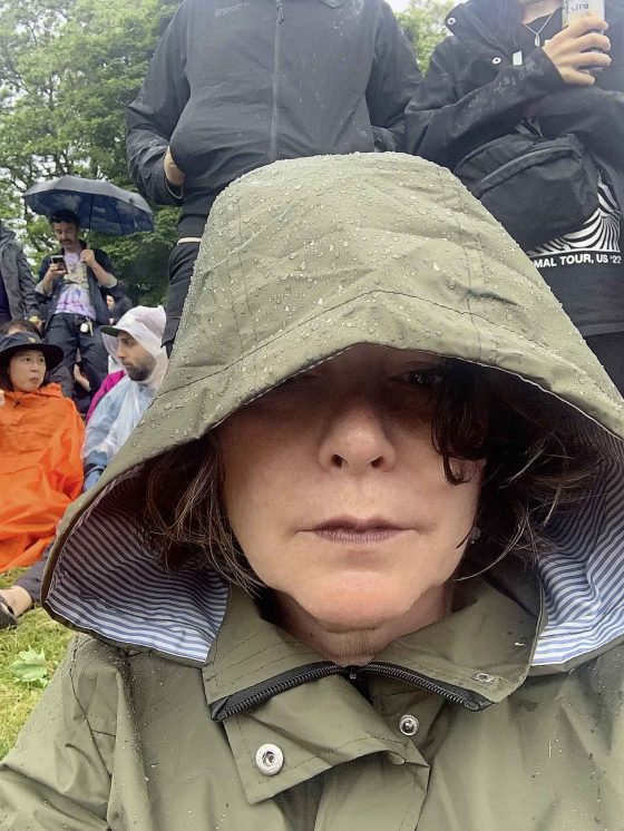Jill became an 'unhappy camper' while enduring a light drizzle at Toronto’s Budweiser Stage last week. (Jill Wilson / Free Press)