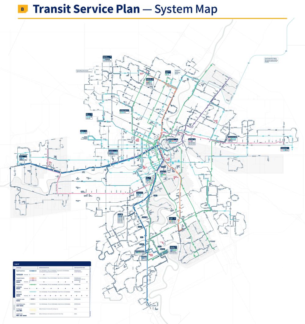 The new transit system map. (City of Winnipeg)