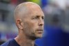 Coach Gregg Berhalter of United States looks on prior to a Copa America Group C soccer match against Bolivia in Arlington, Texas, Sunday, June 23, 2024. (AP Photo/Julio Cortez)