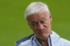 France head coach Didier Deschamps gestures during a training session in Paderborn, Germany, Tuesday, July 2, 2024, ahead of their quarterfinal soccer match against Portugal at the Euro 2024 soccer tournament. (AP Photo/Hassan Ammar)
