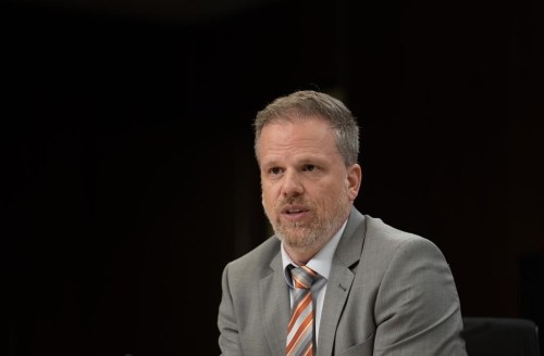 Health Minister Mark Holland says dentists and other oral-health providers no longer need to sign up with the government to provide care to patients who are covered under the national dental care plan. Holland responds to a question during a news conference in Ottawa, Tuesday, June 18, 2024. THE CANADIAN PRESS/Adrian Wyld
