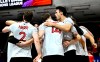 Captain Nick Hoag will lead Canada's men's volleyball team at the upcoming Paris Olympics. Canada's Xander Ketrzynski (right) embraces his teammates after defeating the USA in Volleyball Nations League action, in Ottawa, on Saturday, June 8, 2024. THE CANADIAN PRESS/Justin Tang