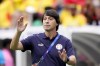 Paraguay's coach Daniel Garnero reacts during a Copa America Group D soccer match against Colombia in Houston, Monday, June 24, 2024. (AP Photo/Kevin M. Cox)