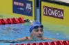 Katie Ledecky reacts after winning the Women's 800 freestyle finals Saturday, June 22, 2024, at the US Swimming Olympic Trials in Indianapolis. (AP Photo/Darron Cummings)