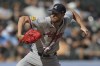 Atlanta Braves' Chris Sale throws during the sixth inning of a baseball game against the Chicago White Sox, Thursday, June 27, 2024, in Chicago. (AP Photo/Melissa Tamez)