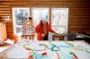 Alex Janvier works at his studio on the Cold Lake First Nations, Alta., on Wednesday, Feb. 8, 2017.THE CANADIAN PRESS/Jason Franson