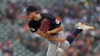 Cleveland Guardians pitcher Tanner Bibee throws against the Detroit Tigers in the third inning of a baseball game, Wednesday, July 10, 2024, in Detroit. (AP Photo/Paul Sancya)