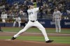 Tampa Bay Rays starter Shane Baz pitches against the New York Yankees during the first inning of a baseball game Thursday, July 11, 2024, in St. Petersburg, Fla. (AP Photo/Steve Nesius)