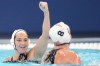 FILE - Maggie Steffens of the United States celebrates after scoring during the women's water polo final against Hungary at the World Aquatics Championships in Doha, Qatar, Friday, Feb. 16, 2024. (AP Photo/Lee Jin-man, File)