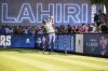Anirban Lahiri of Crushers GC hits his shot from the first tee during the second round of LIV Golf Andalucía at Real Club Valderrama on Saturday, July 13, 2024, in San Roque, Spain. ( Charles Laberge/LIV Golf via AP)