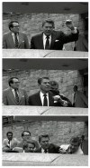 FILE - In this Monday, March 30, 1981 combination file photos, President Reagan waves, then looks up before being shoved into Presidential limousine by Secret Service agents after being shot outside a Washington hotel. (AP Photo/Ron Edmonds, File)