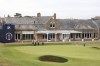 The 18th green at the British Open Golf Championship at Royal Troon golf club in Troon, Scotland, Sunday, July 14, 2024. (AP Photo/Peter Morrison)