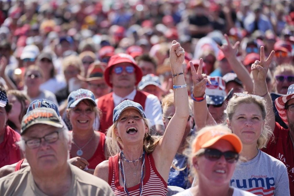 Supporters arrive before Republican presidential candidate former President Donald Trump speaks during a campaign rally, Saturday, July 13, 2024, in Butler, Pa. (AP Photo/Evan Vucci)