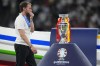 England's manager Gareth Southgate walks past the trophy at the end of the final match between Spain and England at the Euro 2024 soccer tournament in Berlin, Germany, Sunday, July 14, 2024. Spain won 2-1. (AP Photo/Manu Fernandez)