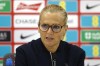 England manager Sarina Wiegman is interviewed following the UEFA Women's Euro 2025 qualifying League A, Group A3 match against Ireland at Carrow Road, Norwich, England, Friday July 12, 2024. (Nigel French/PA via AP)