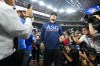 National League's Shohei Ohtani, of the Los Angeles Dodgers, walks on to the field before the MLB All-Star baseball game, Tuesday, July 16, 2024, in Arlington, Texas. (AP Photo/LM Otero)