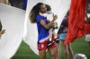 United States defender Casey Krueger walks on the field during a send-off ceremony after an international friendly soccer match against Costa Rica, Tuesday, July 16, 2024, in Washington. The match ended in a 0-0 tie. (AP Photo/Nick Wass)
