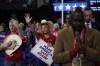 Delegates pray during the Republican National Convention, Tuesday, July 16, 2024, in Milwaukee. (AP Photo/Jae C. Hong)