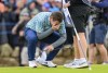 Robert MacIntyre becomes emotional after winning the Genesis Scottish Open 2024 golf tournament in North Berwick, Scotland, Sunday July 14, 2024. (Malcolm Mackenzie/PA via AP)