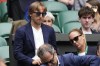 Luka Modric watches Carlos Alcaraz of Spain play Daniil Medvedev of Russia during their semifinal match at the Wimbledon tennis championships in London, Friday, July 12, 2024. (AP Photo/Kirsty Wigglesworth)