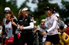 Canada's Brooke Henderson and New Zealand's Lydia Ko share a laugh as they walk on the fairway during the CP Women's Open in Ottawa on August 25, 2022. THE CANADIAN PRESS/Justin Tang