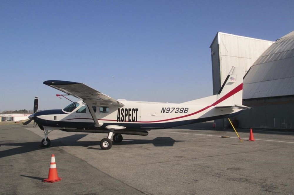 FILE - In this undated photo provided by Robert Kroutil shows the modified Cessna cargo plane that the EPA uses to help evaluate chemical disasters and fires, in Boston. The EPA's Inspector General announced Tuesday, July 16, 2024, an investigation into why the agency didn't get its specialized plane loaded with advanced sensors into the air over East Palestine until four days after the derailment last year. (Robert Kroutil via AP, File)