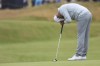 Michael Hendry of New Zealand reacts on the 13th green during his opening round of the British Open Golf Championships at Royal Troon golf club in Troon, Scotland, Thursday, July 18, 2024. (AP Photo/Scott Heppell)
