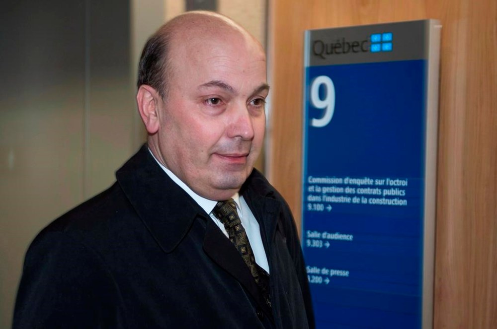 Frank Zampino, former chairman of the Montreal executive committee, arrives at the Charbonneau inquiry looking into corruption in the Quebec construction industry, in Montreal on April 16, 2013. THE CANADIAN PRESS/Paul Chiasson